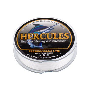 HERCULES White fade free fishing line 4 Strands 6LB-100LB PE Braided Fishing Line